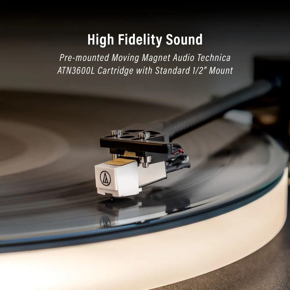 Crosley Luminate skivspelare svart remdrift 33 varv