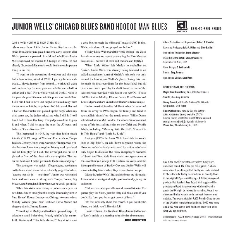 Revox Junior Wells Hoodoo Man Blues masterband Standard