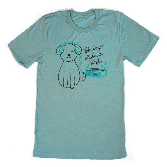 Crosley Dogs Vinyl t-shirt XS dammblå tri-blend
