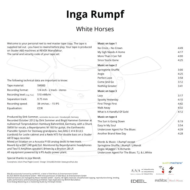 Revox White Horses masterband Inga Rumpf