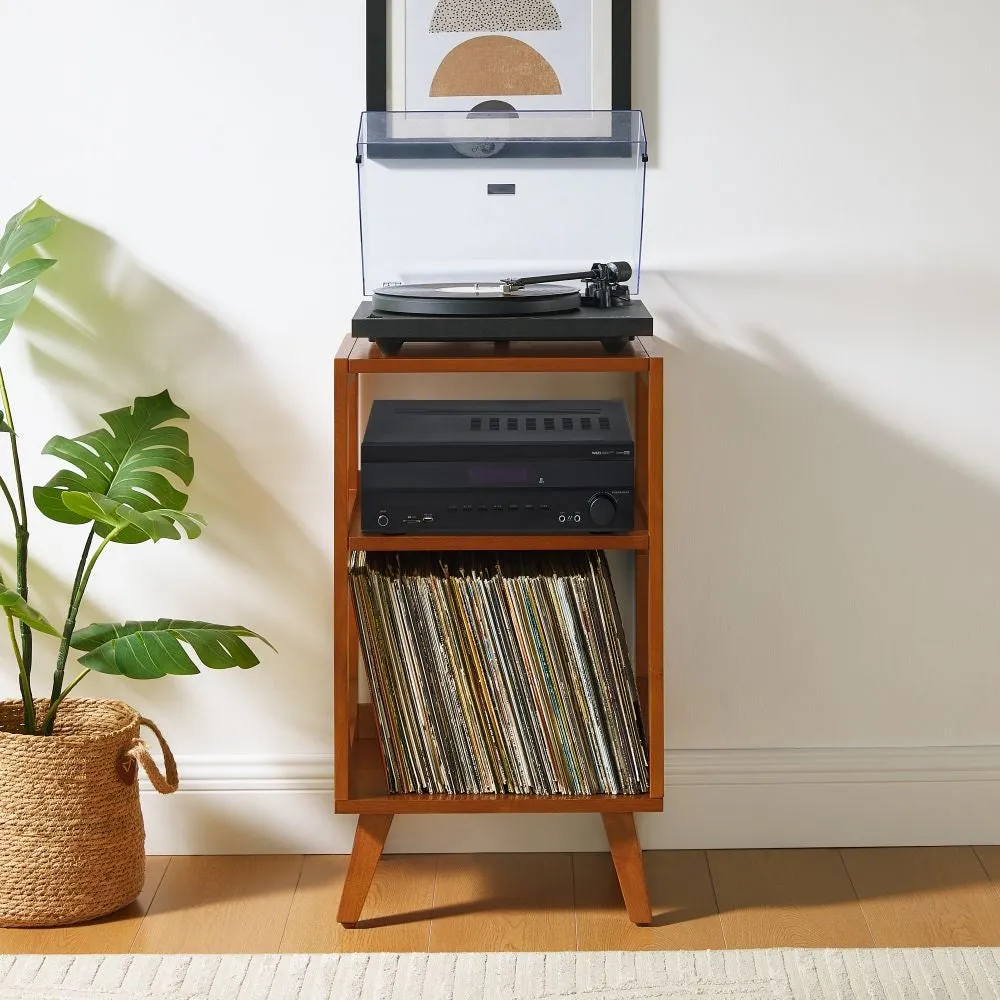 Crosley Asheville skivspelarstativ valnöt trä