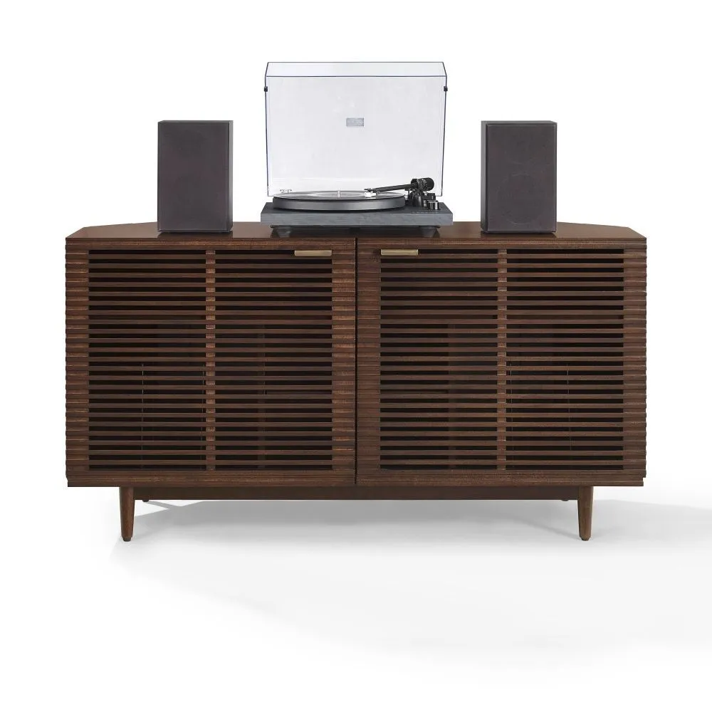 Crosley Cameron hörnskåp för vinyl brun