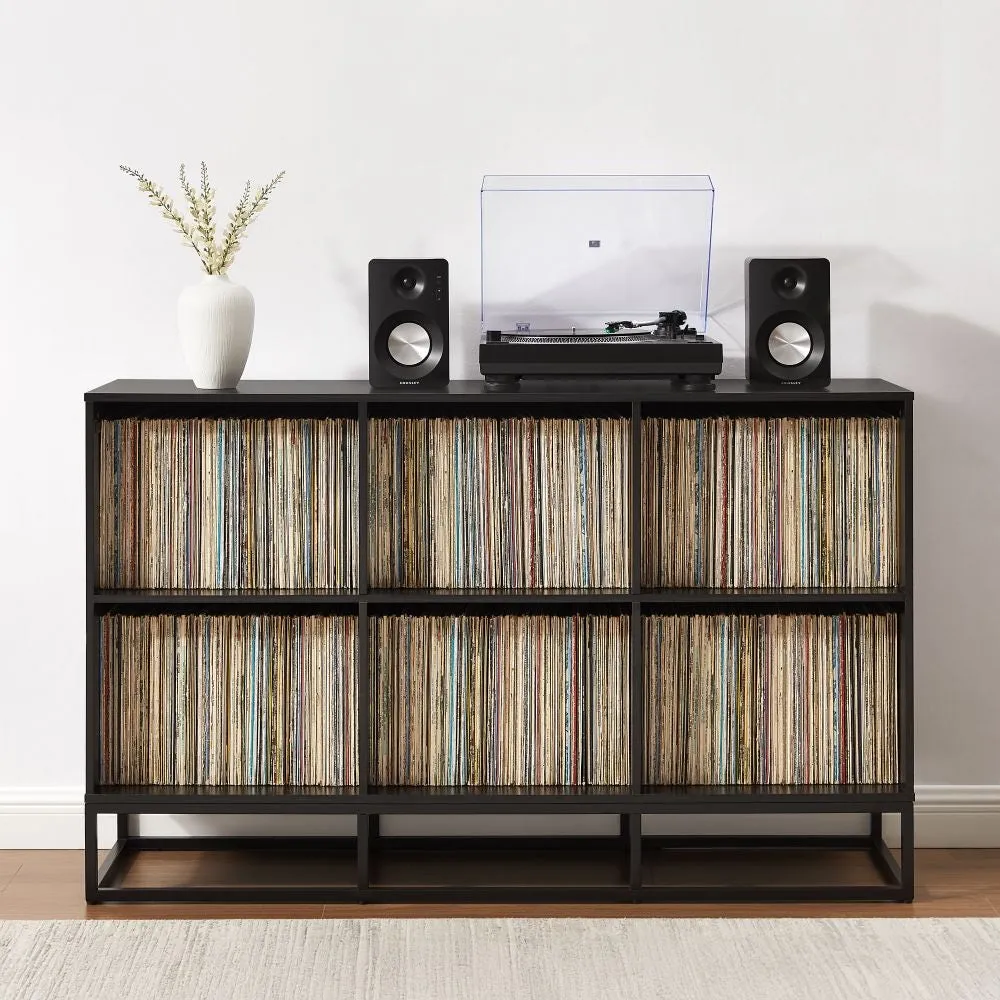 Crosley Enzo 6 mediabänk för skivor svart