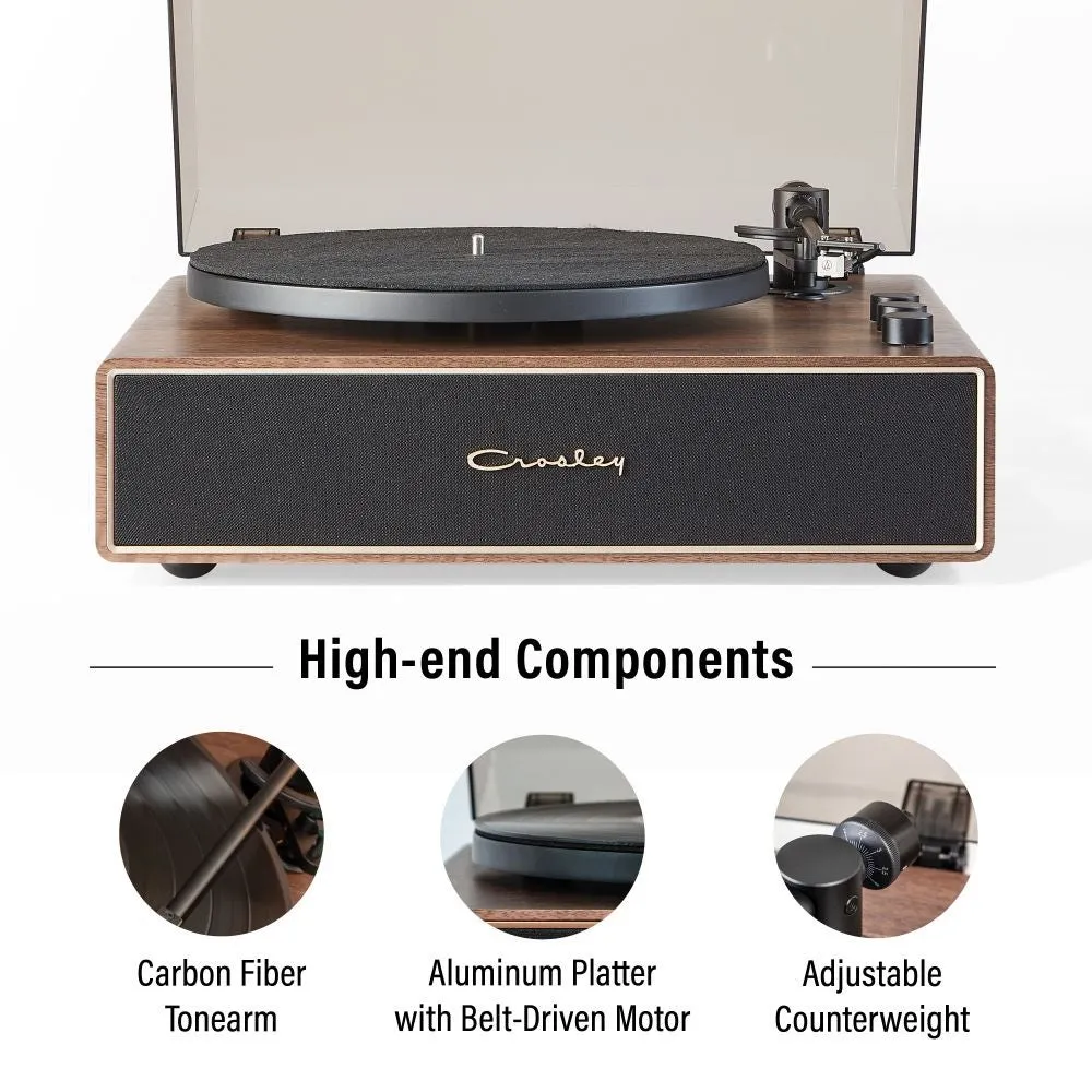 Crosley Stave skivspelare valnöt 33 1/3 varv