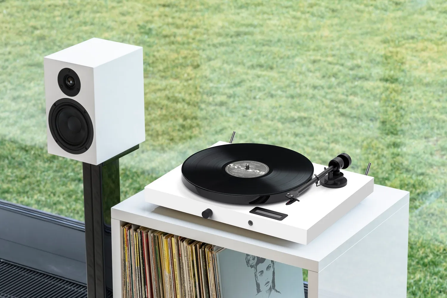 Pro-Ject Juke Box E1 skivspelare stereoset Bluetooth valnöt