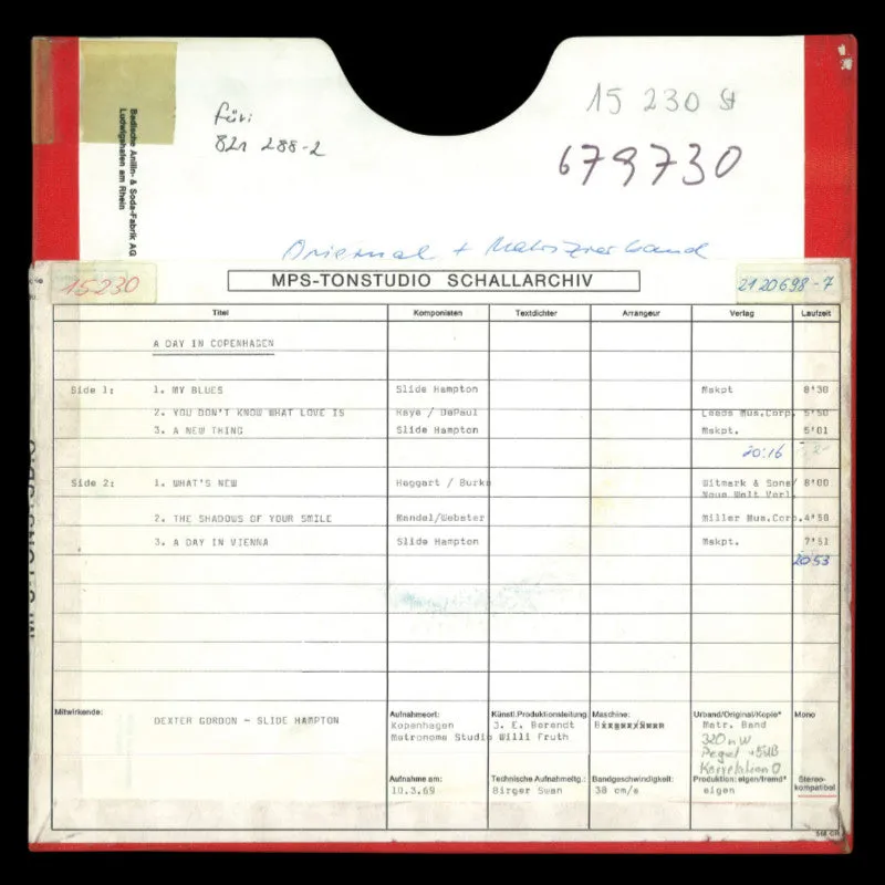 Revox Dexter Gordon A Day In Copenhagen masterband Standard Master