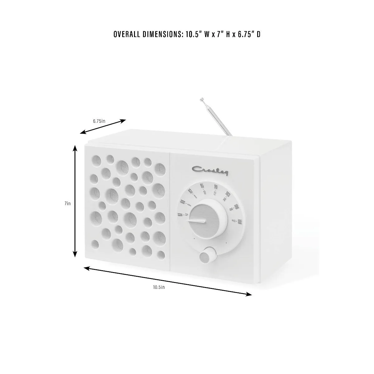 Crosley Maverick radio vit bluetooth