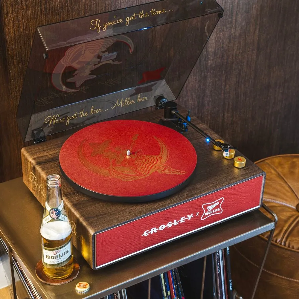 Crosley Miller Stave skivspelare valnöt RIAA