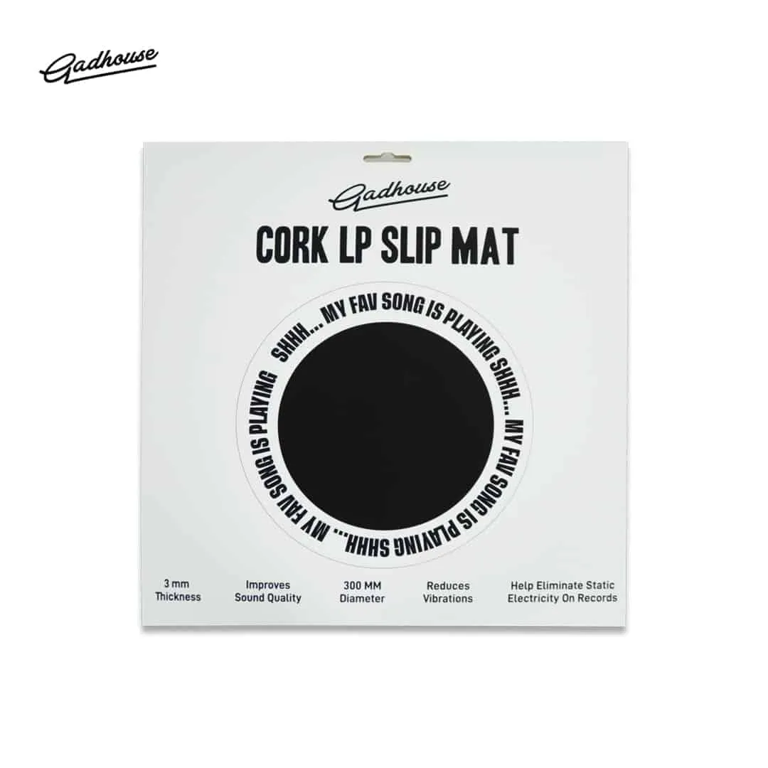 Gadhouse slipmat i kork för skivspelare