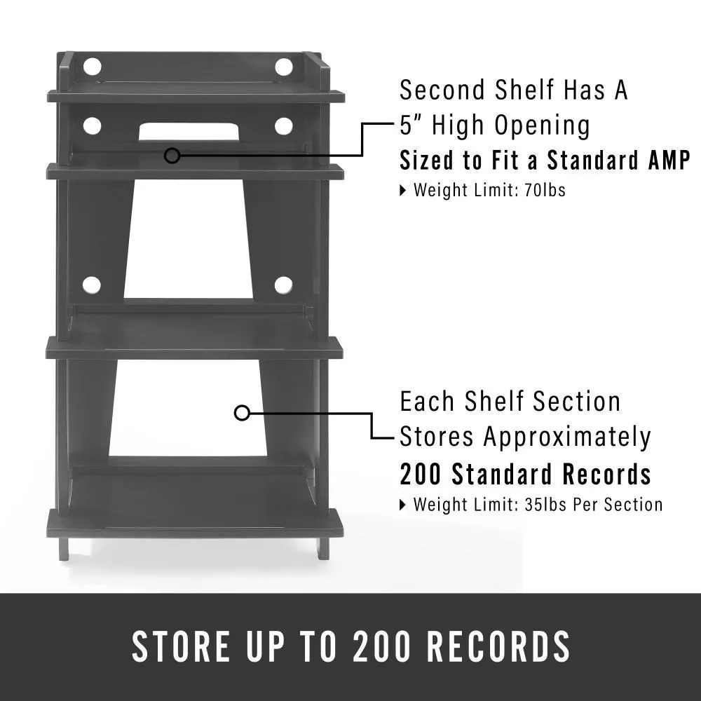 Crosley Soho skivspelarbänk svart 200 vinyl
