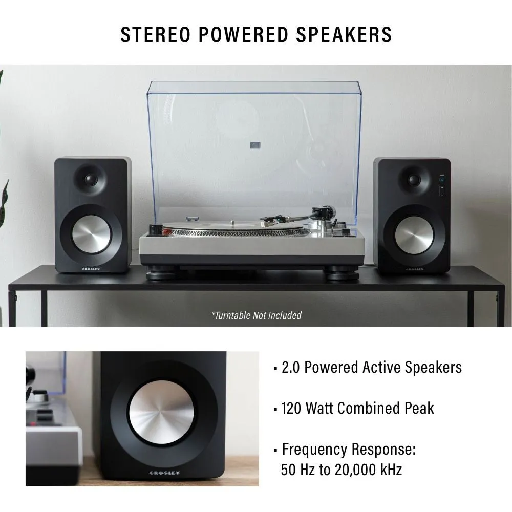 Crosley S100 aktiva bluetooth-högtalare svart 120W