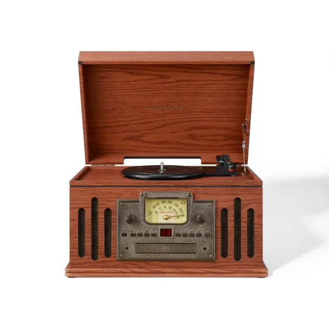 Crosley Musician 8-i-1 skivspelare valnöt med cd