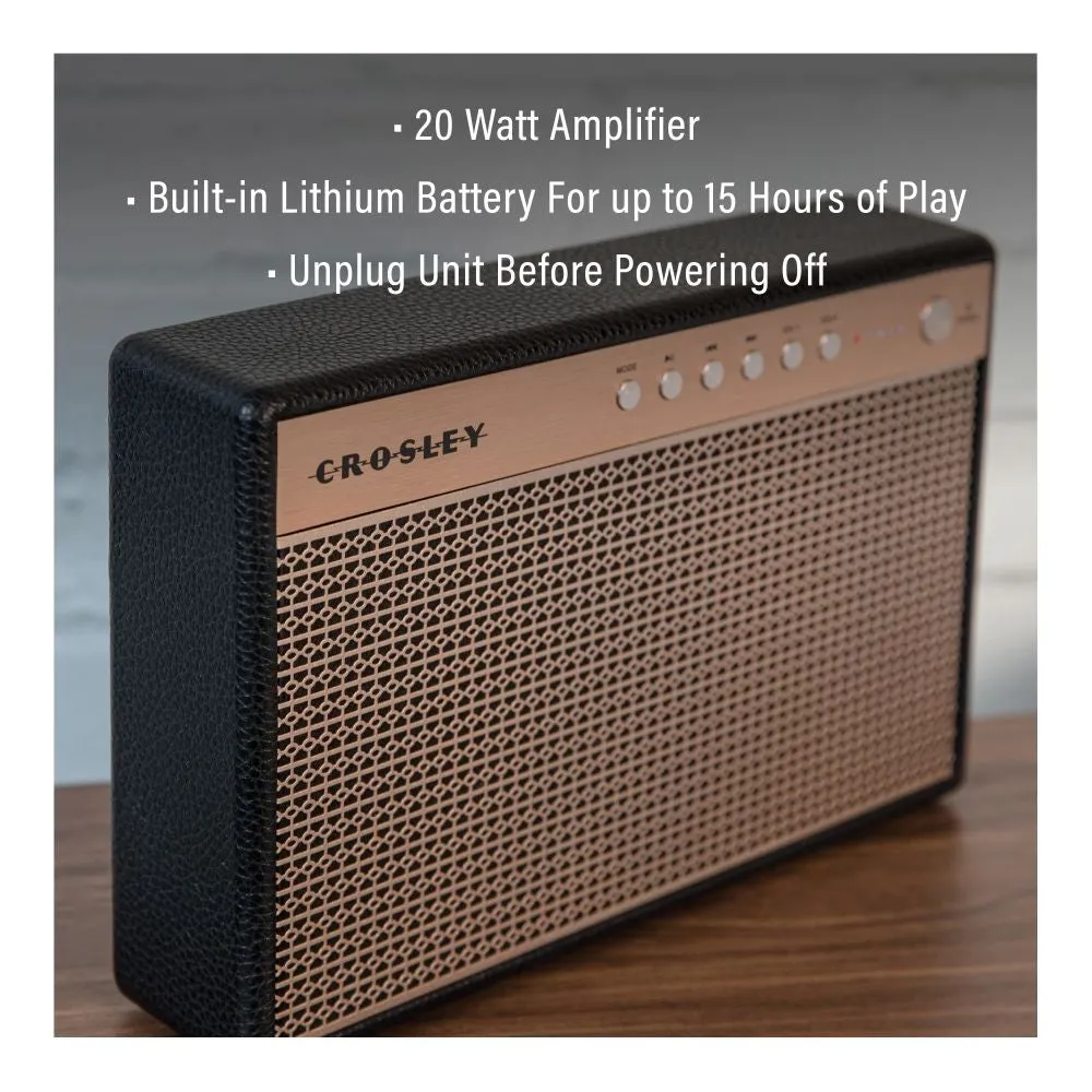 Crosley Montero bluetooth-högtalare svart 30W