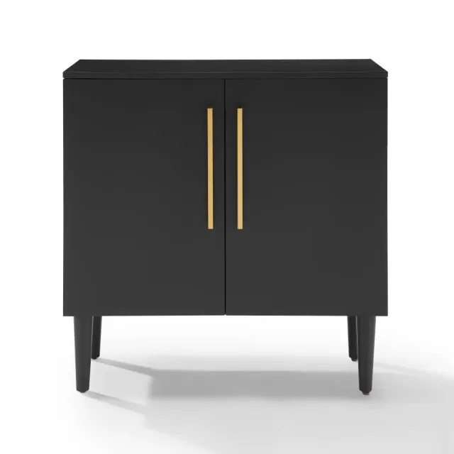 Crosley Everett förvaringsskåp mattsvart vinyl