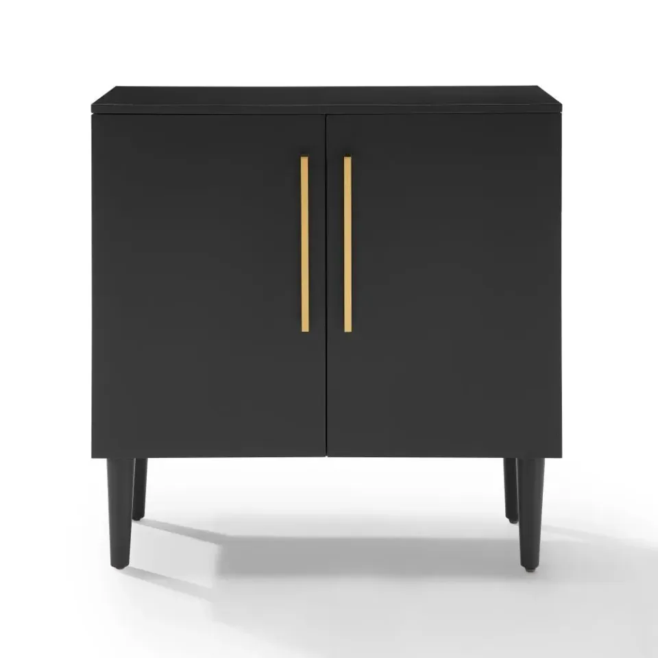Crosley Everett förvaringsskåp mattsvart vinyl