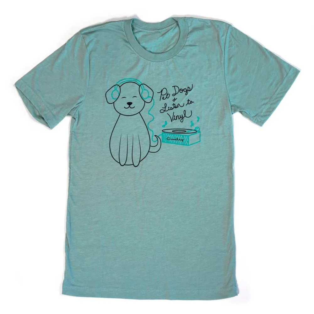 Crosley Dogs Vinyl t-shirt XS dammblå tri-blend