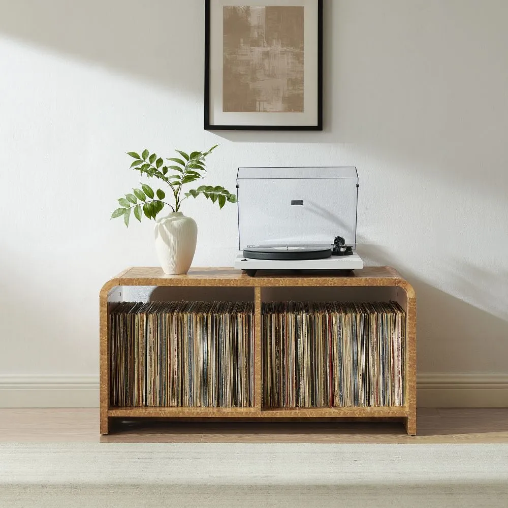 Crosley Ingrid skivspelarstativ vinylförvaring lönn
