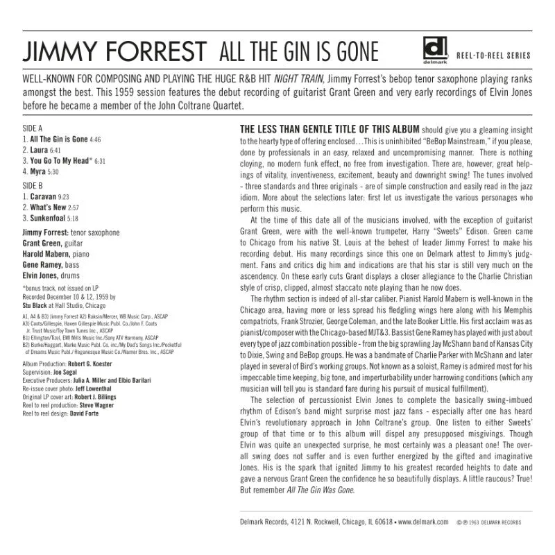 Revox Forrest All The Gin Is Gone rullband standard master CCIR