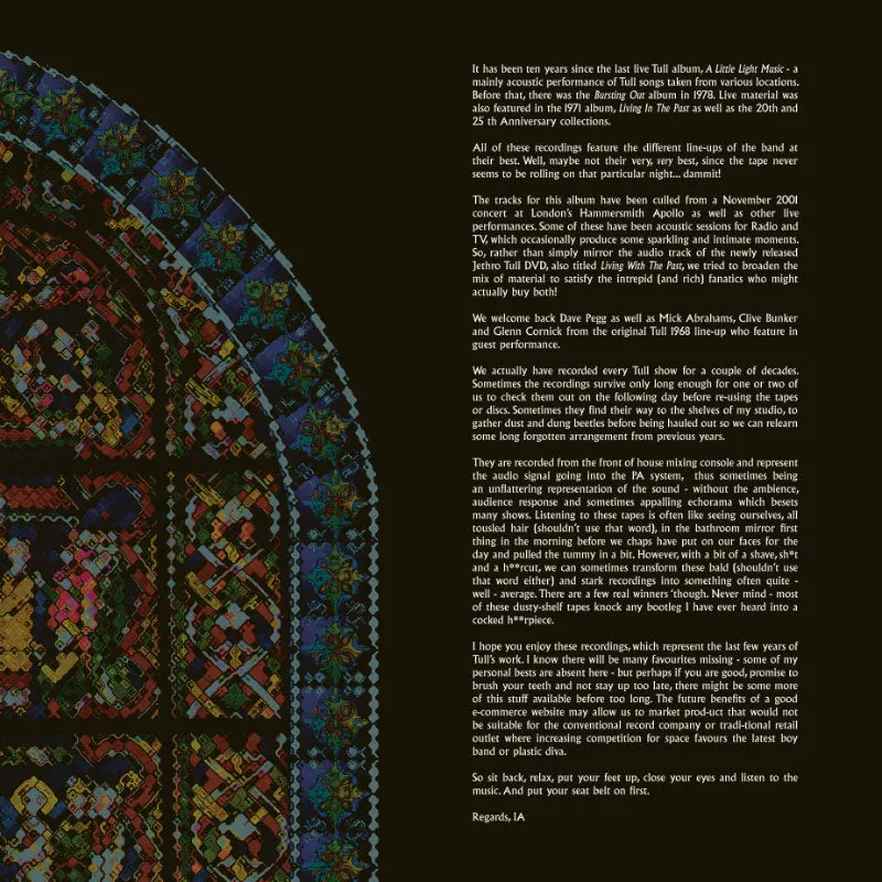 Revox Jethro Tull Living With The Past masterband Standard