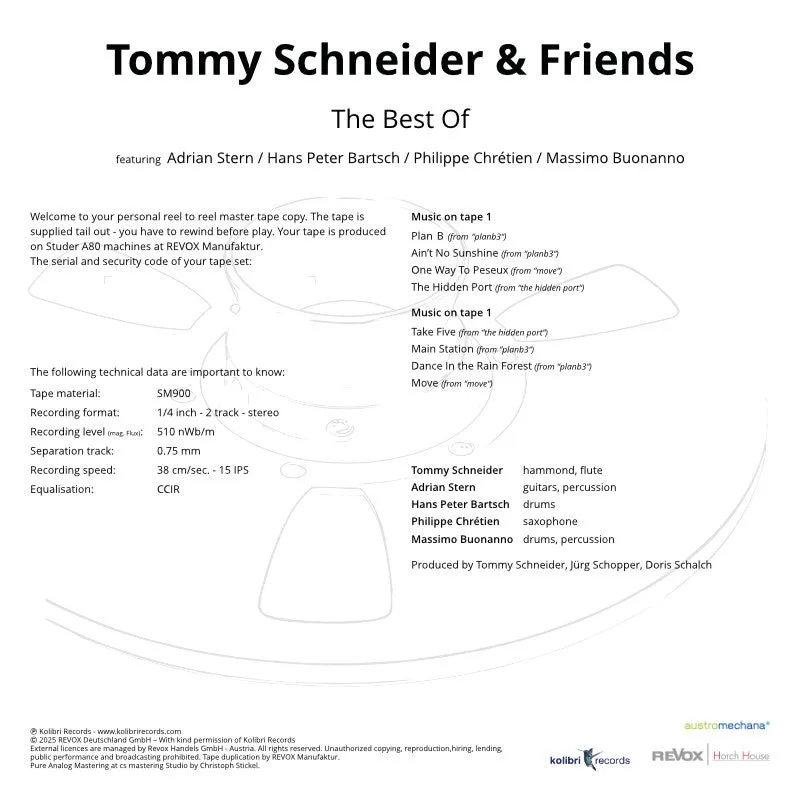 Revox Tommy Schneider Best Of masterband Standard Master