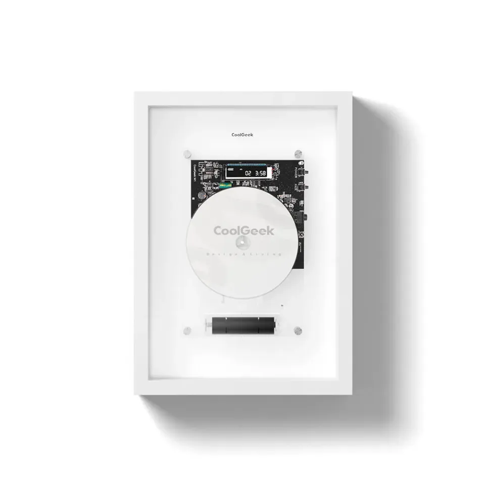 CoolGeek M1 Music Frame cd-spelare vit Bluetooth