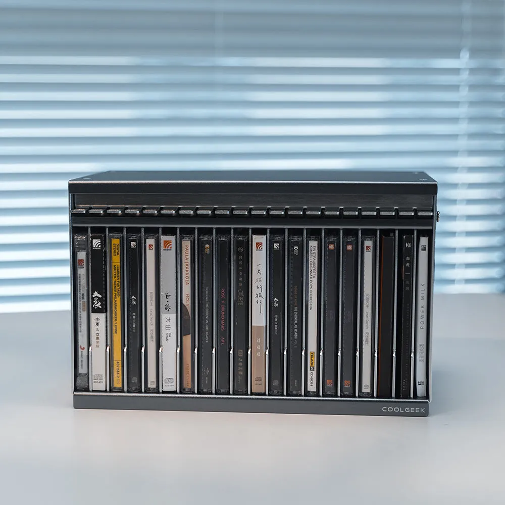 CoolGeek CD Archive Case cd-förvaring 20 skivor aluminium