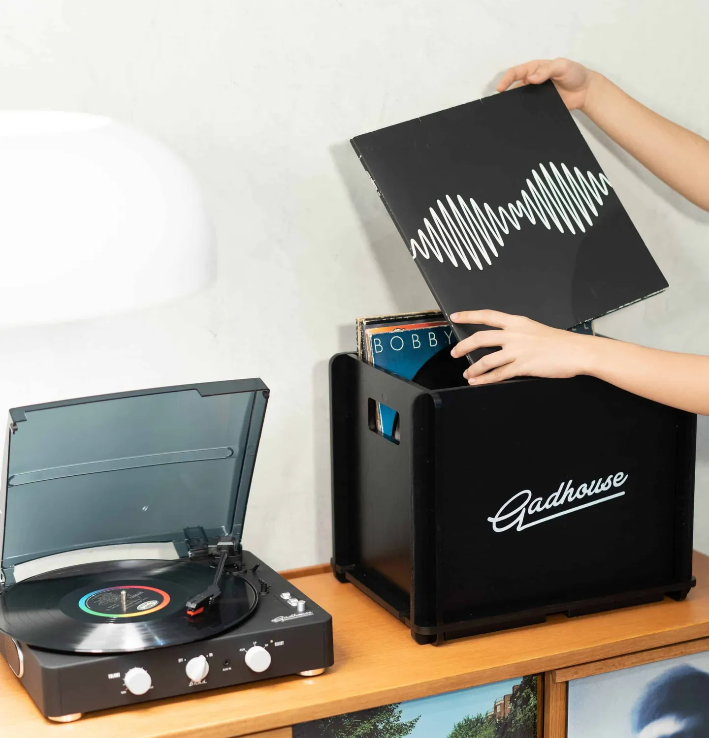Gadhouse Storage Crate skivback svart för LP