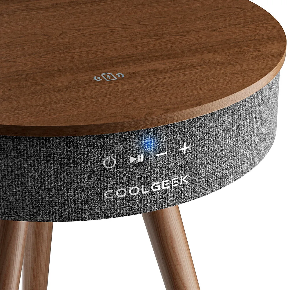 CoolGeek R1 högtalarbord Bluetooth sidobord laddning