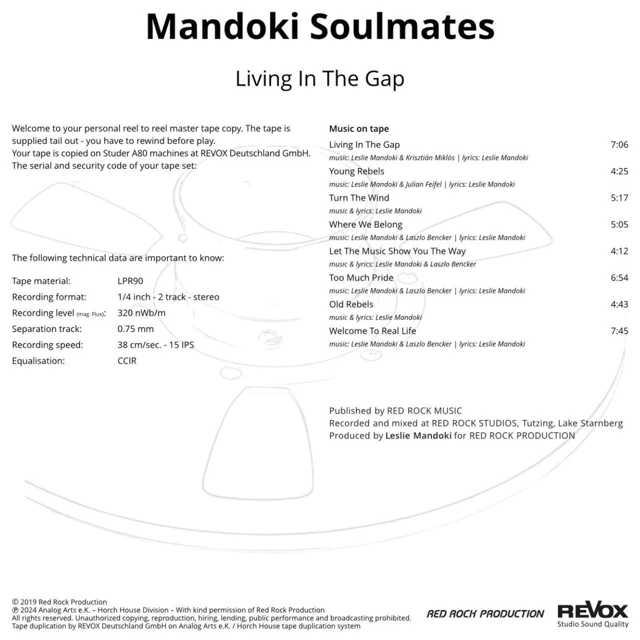 Revox Mandoki Soulmates Living Gap masterband standard