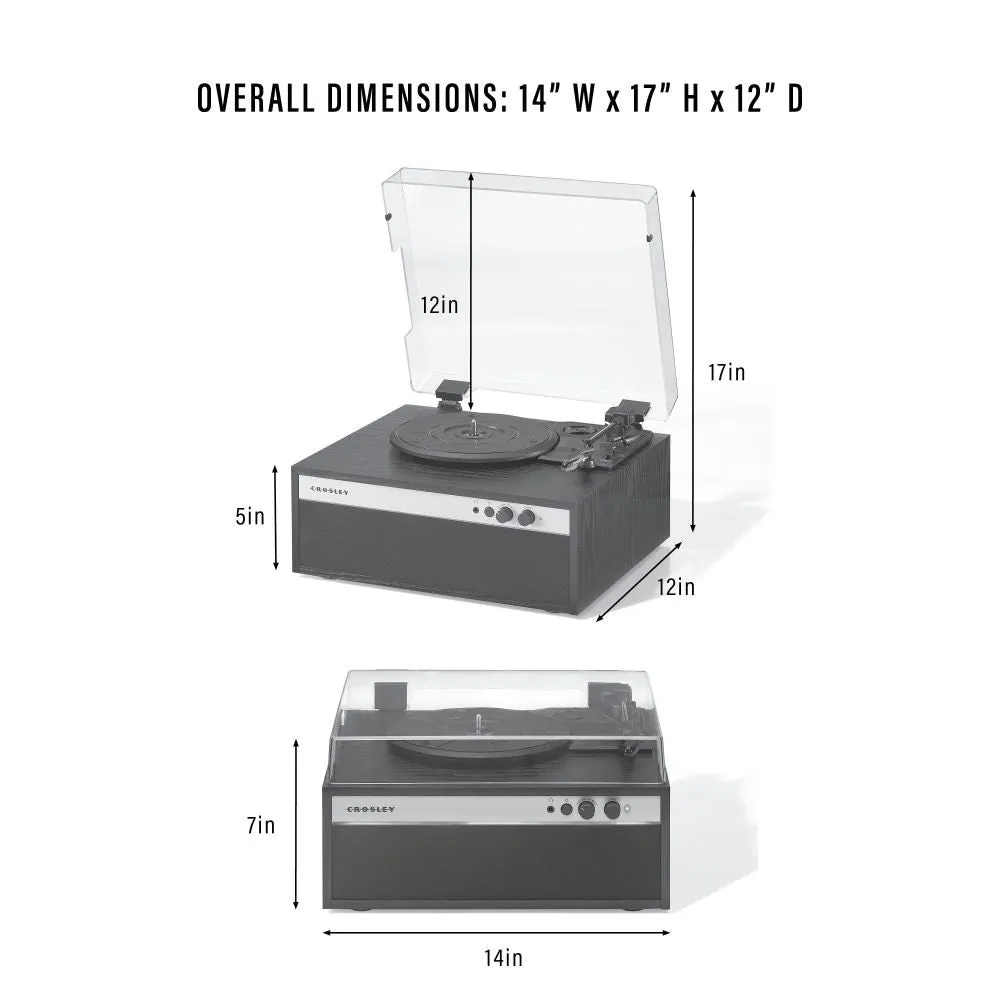 Crosley Strobe skivspelare valnöt remdrift