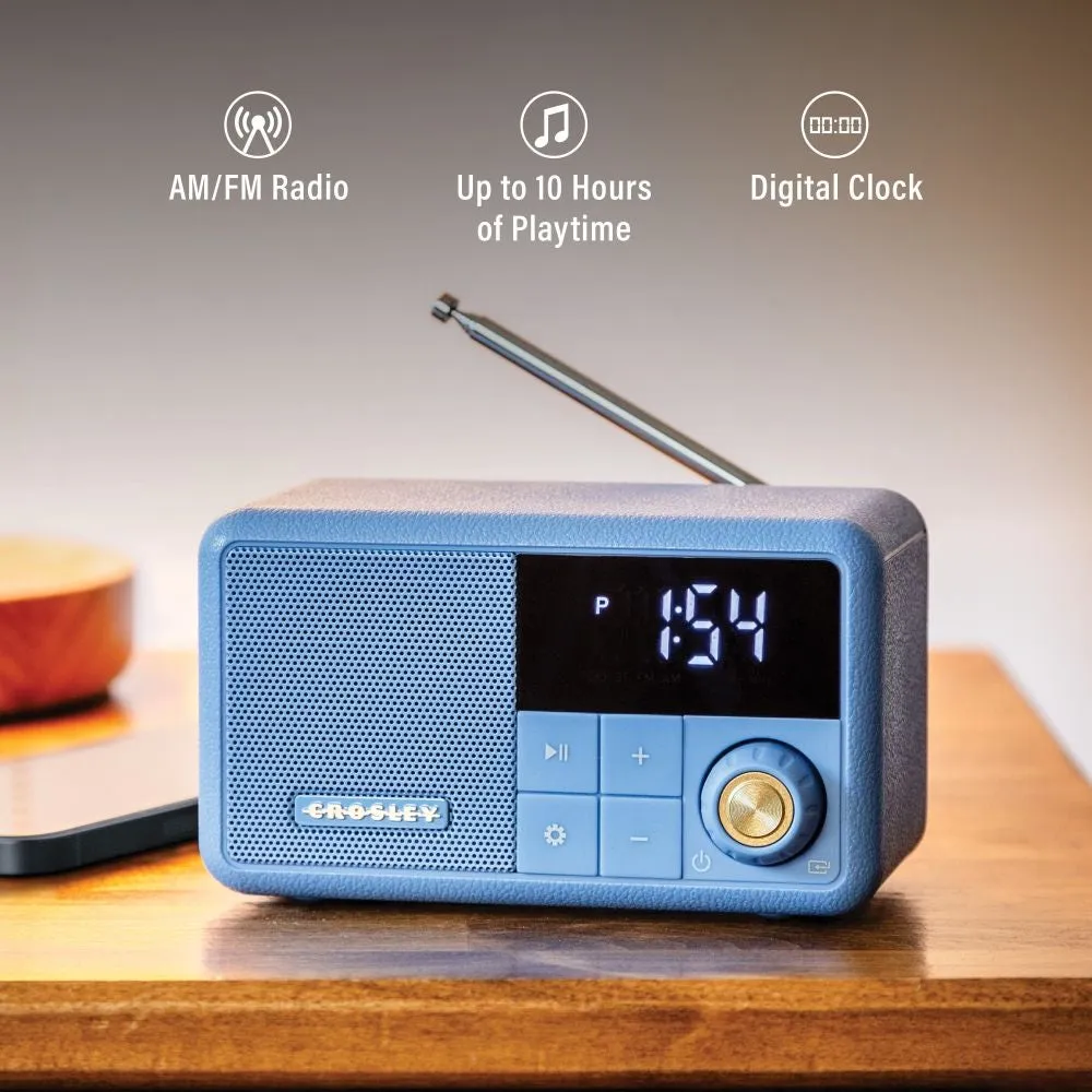 Crosley Cooper radio Elemental Blue med bluetooth