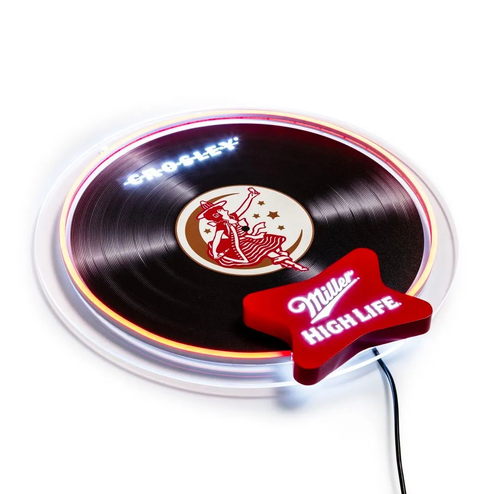 Crosley Miller High Life LED-skylt vinyl röd