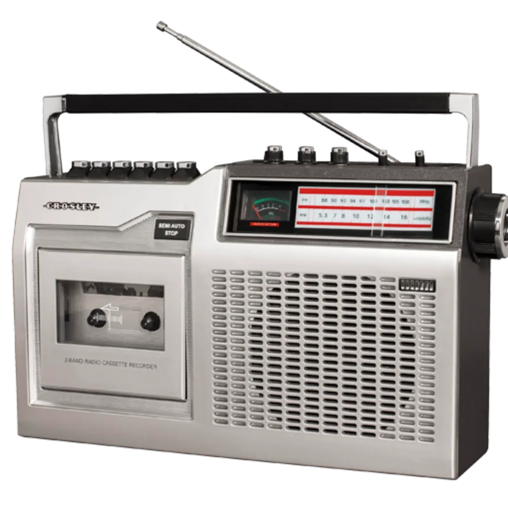 Crosley CT200 kassettspelare silver bärbar med radio