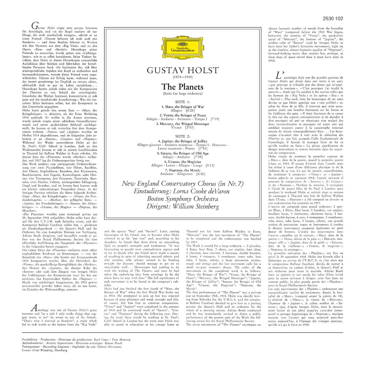 Revox Holst The Planets masterband 1/4 tum CCIR