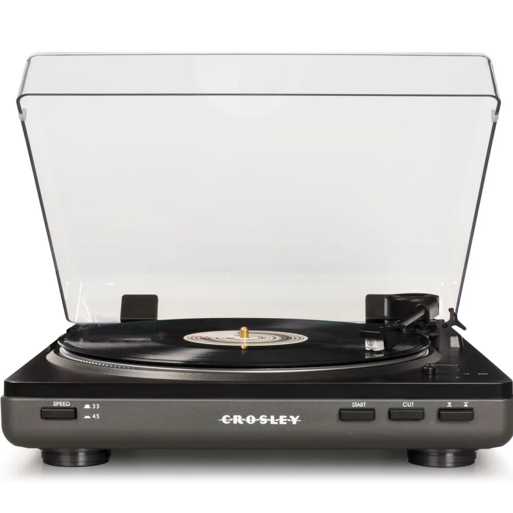 Crosley T400 skivspelare grå remdrift automatisk