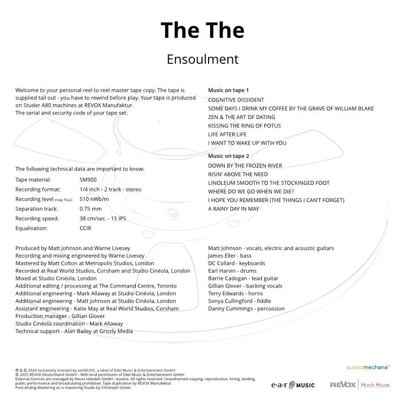 Revox The The Ensoulment rullband Studio Master
