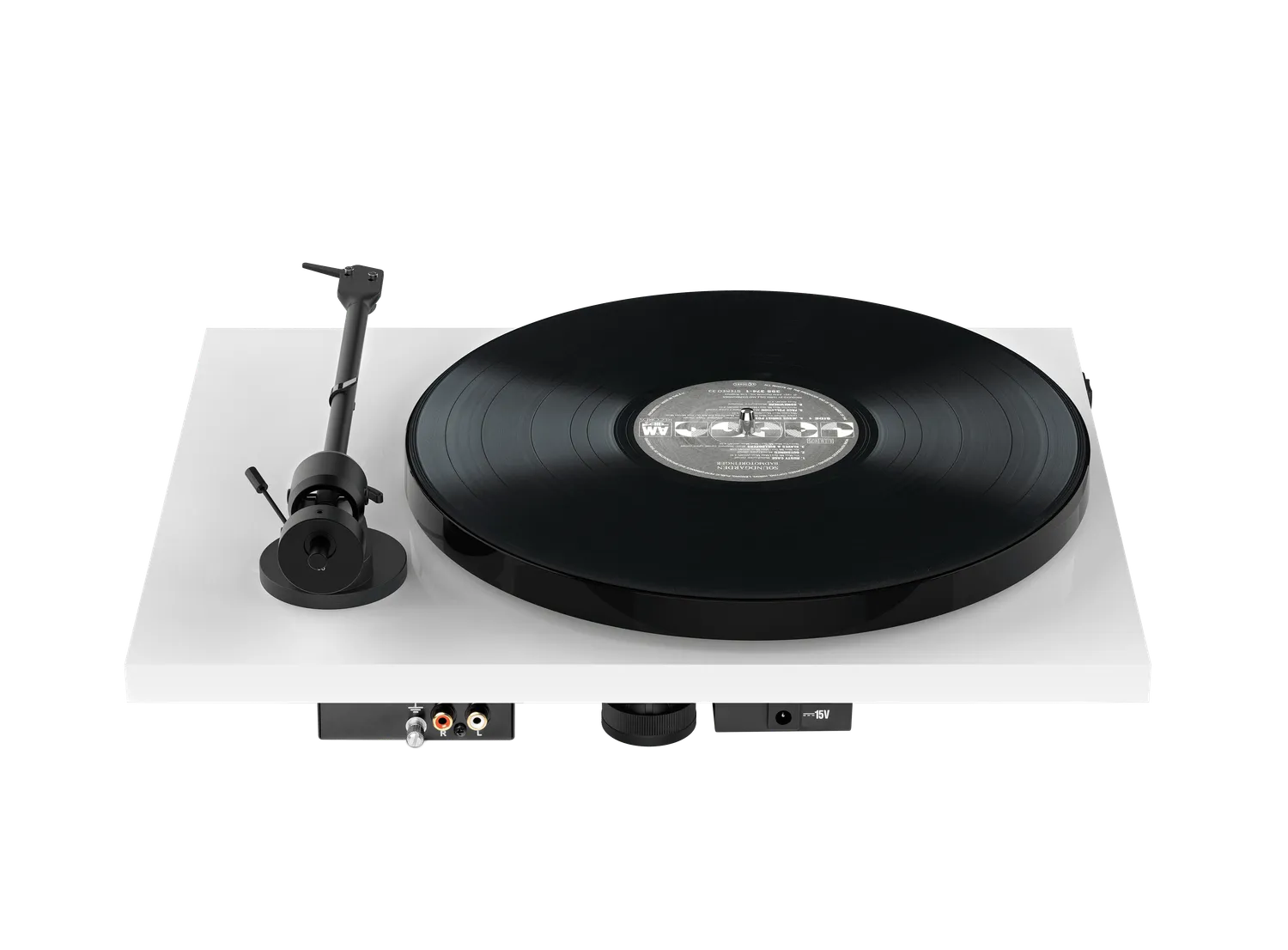 Pro-Ject E1 skivspelare insteg remdrift dammkåpa