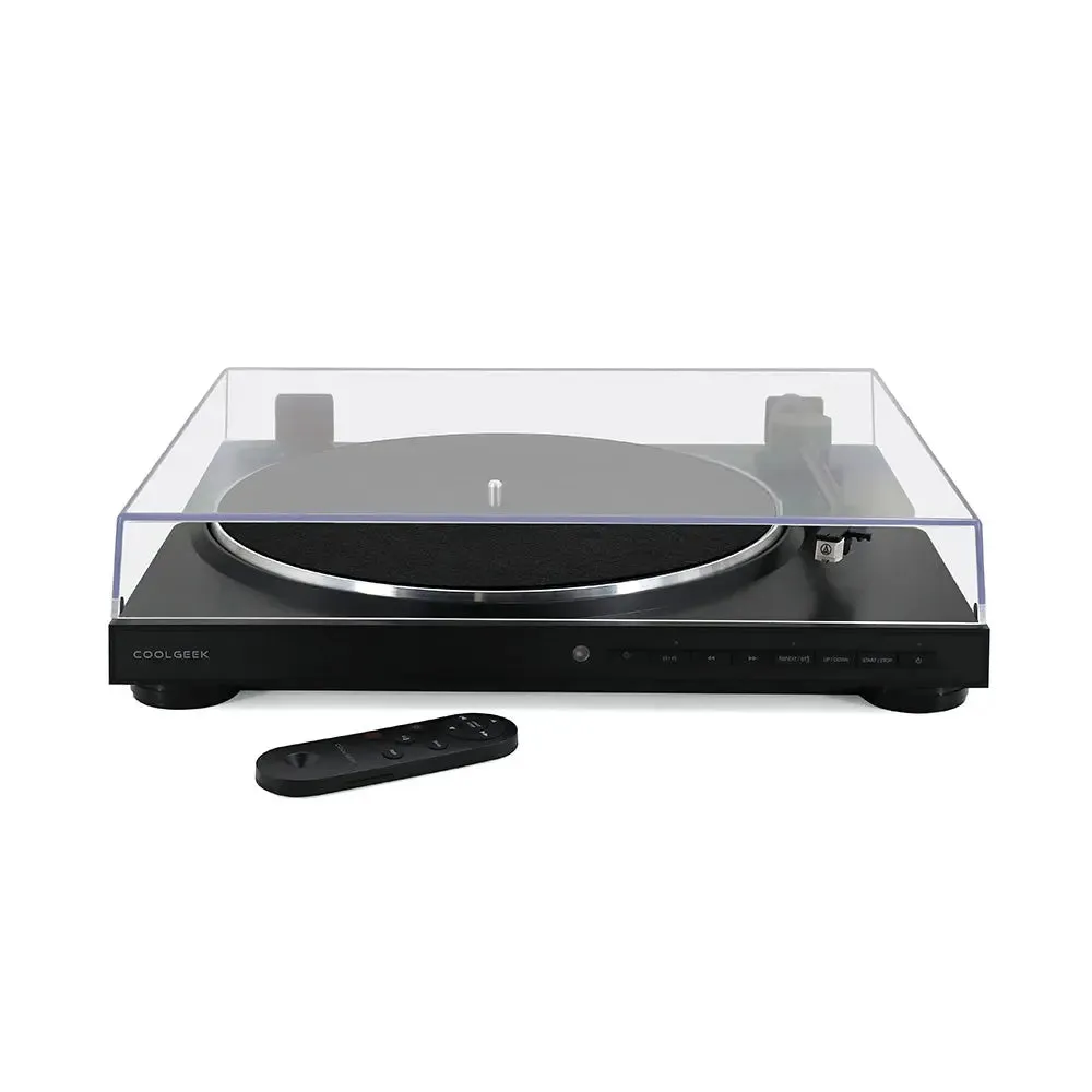 CoolGeek TS-01 skivspelare svart helautomatisk