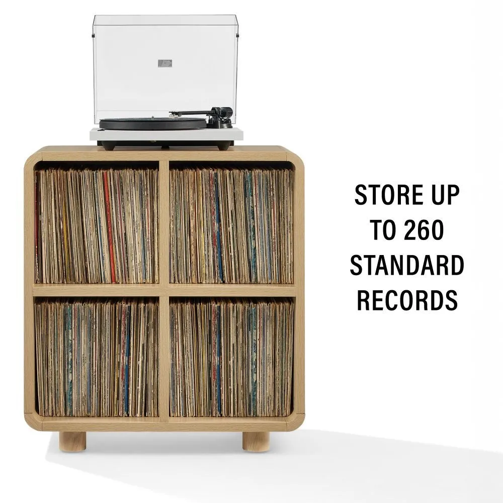 Crosley Zoe 4 Cube skivspelarbänk ask vinylhylla