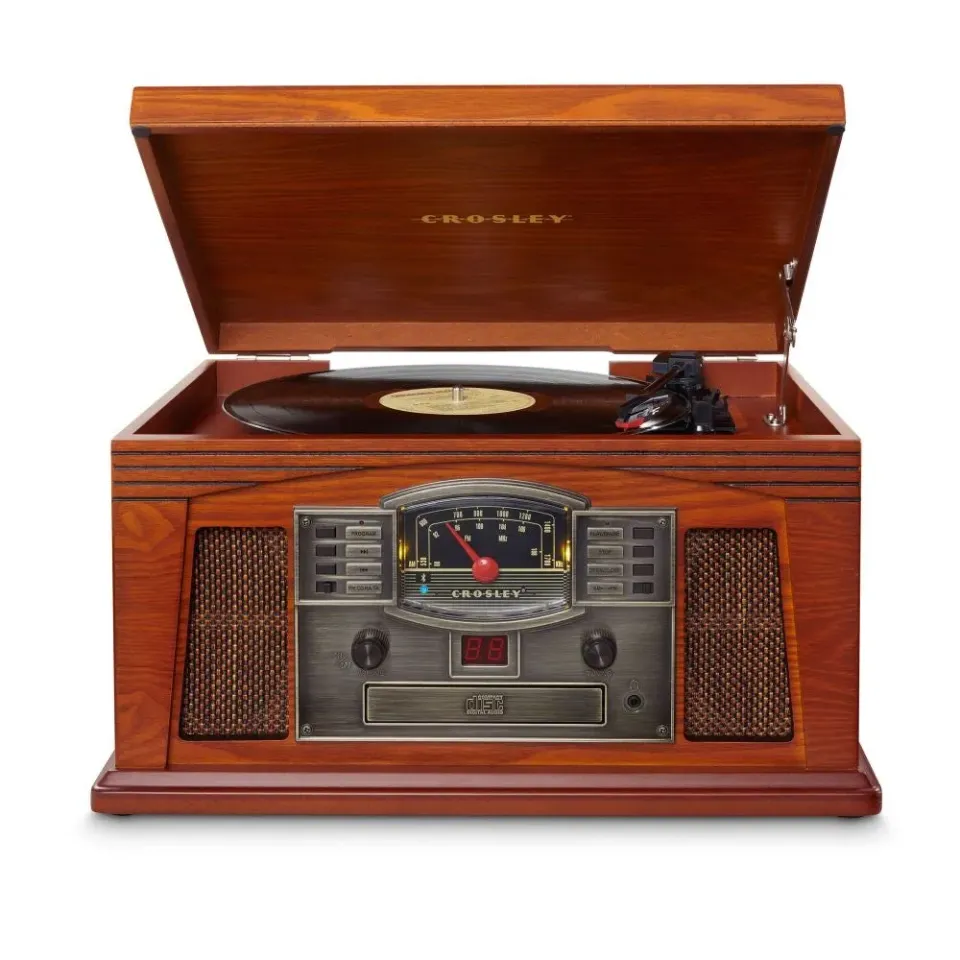 Crosley Lancaster 8-i-1 skivspelare paprika CD Bluetooth