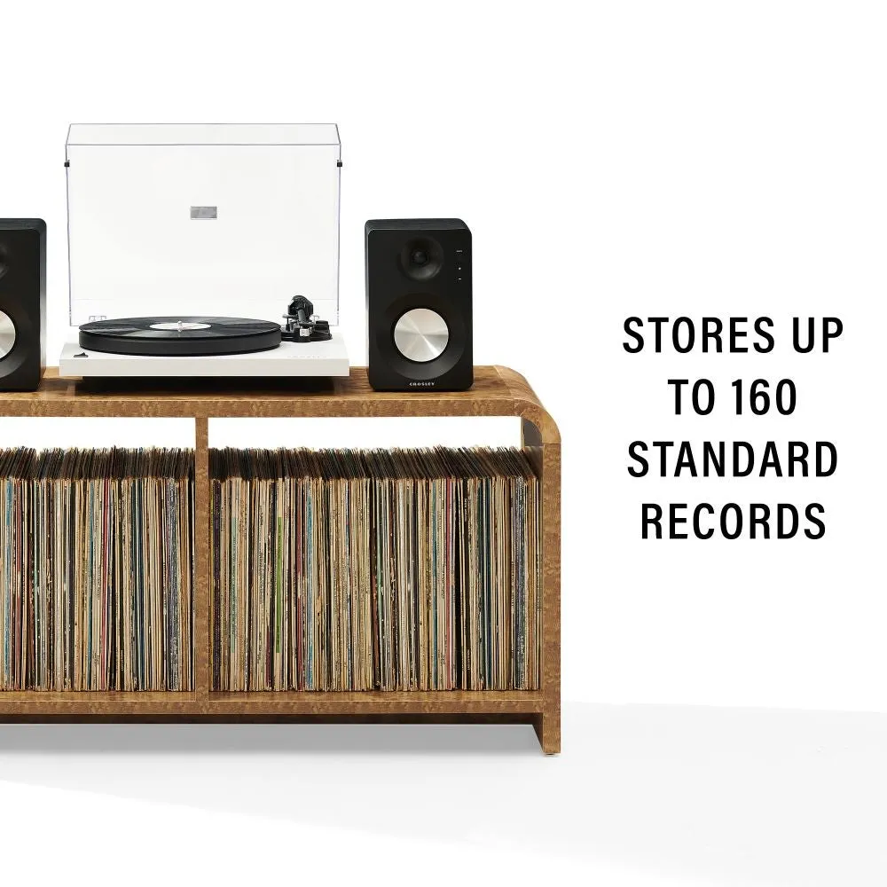 Crosley Ingrid skivspelarstativ vinylförvaring lönn