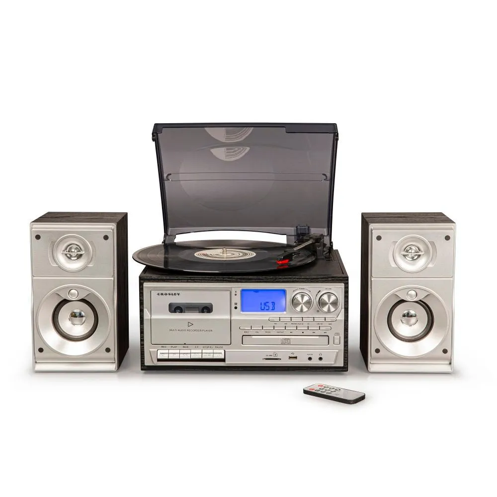 Crosley Eclipse 9-i-1 skivspelare svart med högtalare