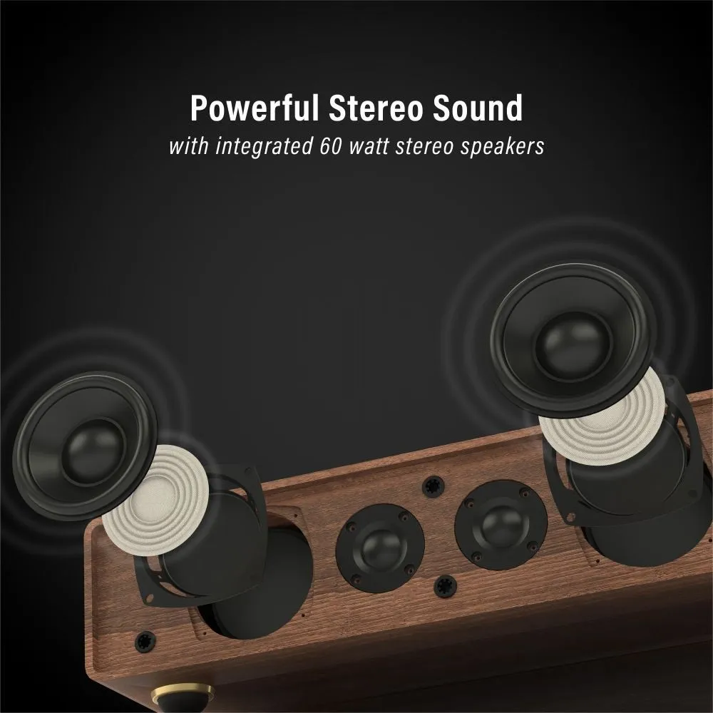 Crosley Stave skivspelare valnöt 33 1/3 varv
