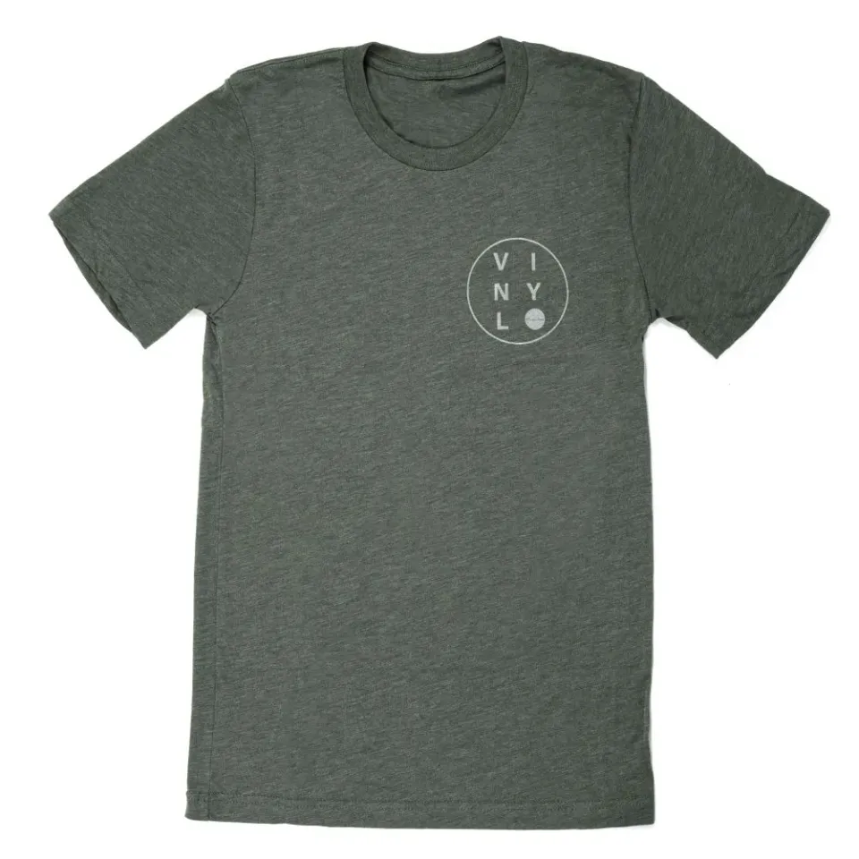 Crosley Vinyl Pocket t-shirt grön tri-blend M