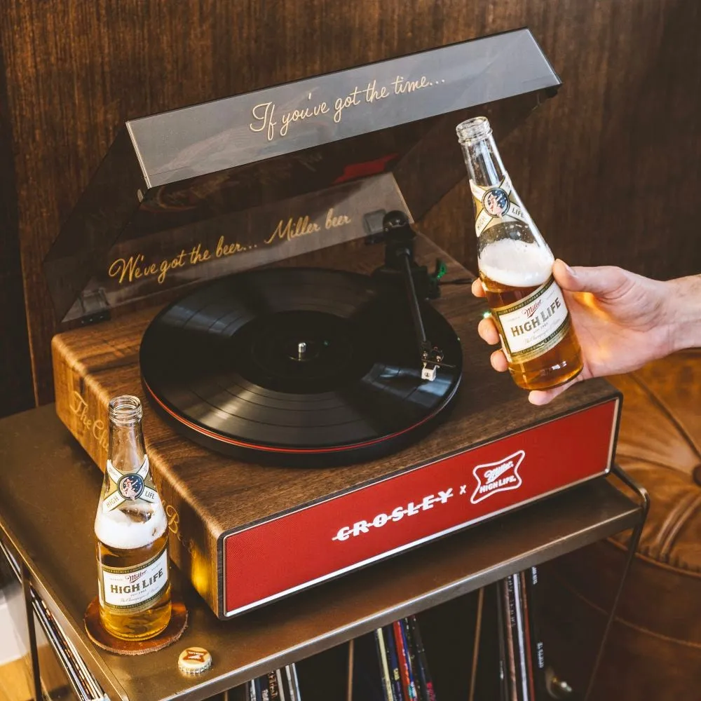 Crosley Miller Stave skivspelare valnöt RIAA