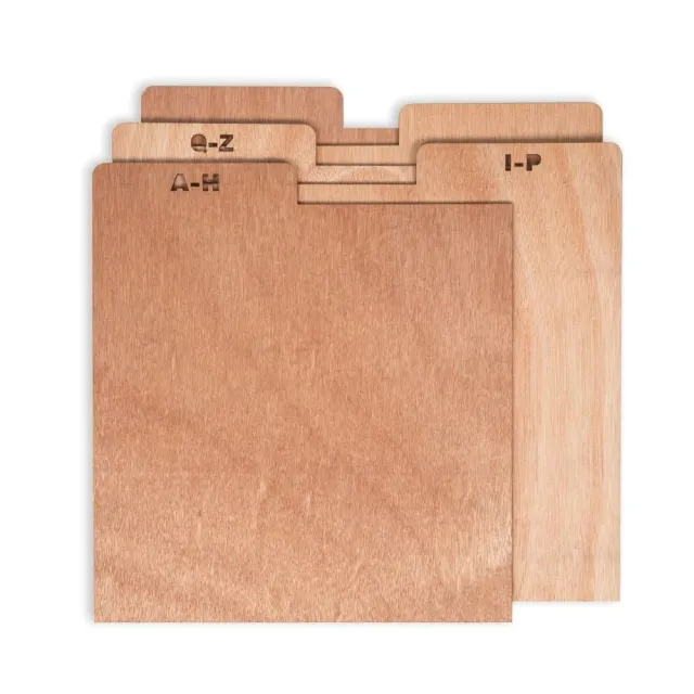 Crosley A-Z skivavdelare trä för LP natural