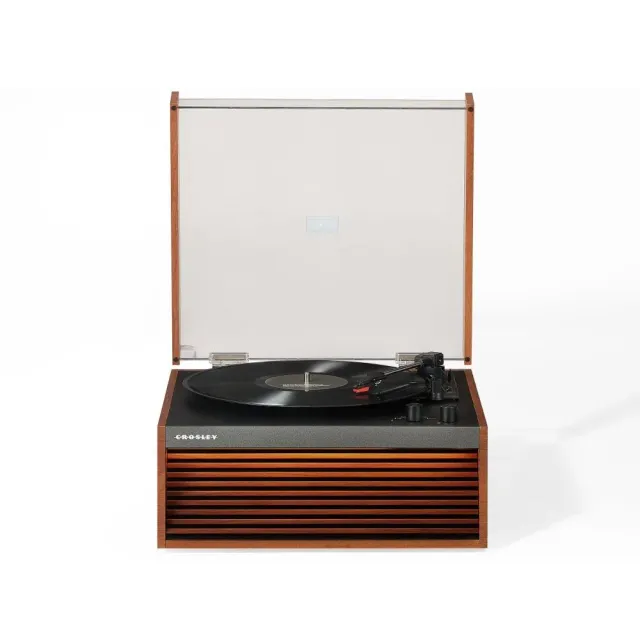 Crosley Dean skivspelare natural trä RIAA