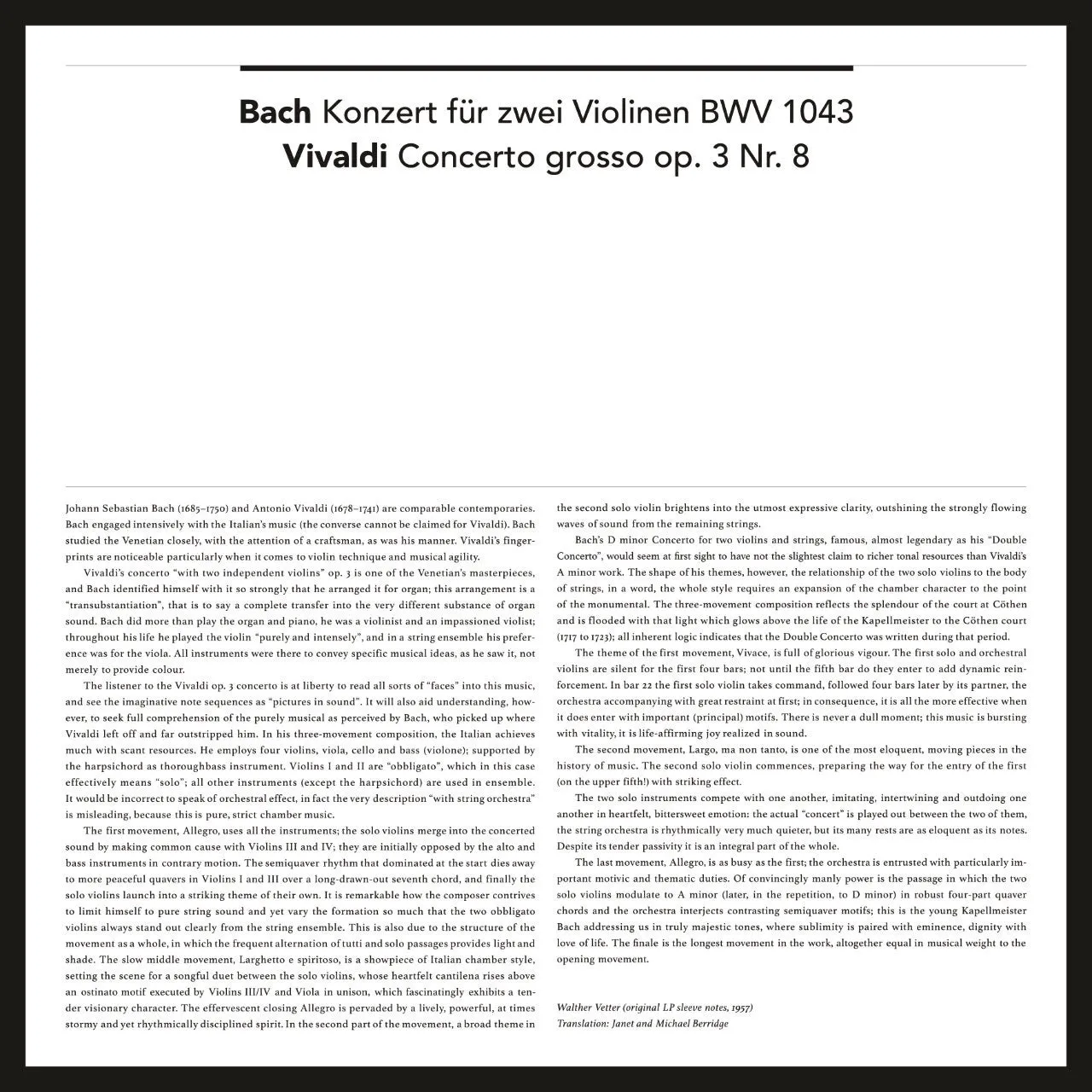 Revox Oistrakh Bach Vivaldi masterband Standard Master