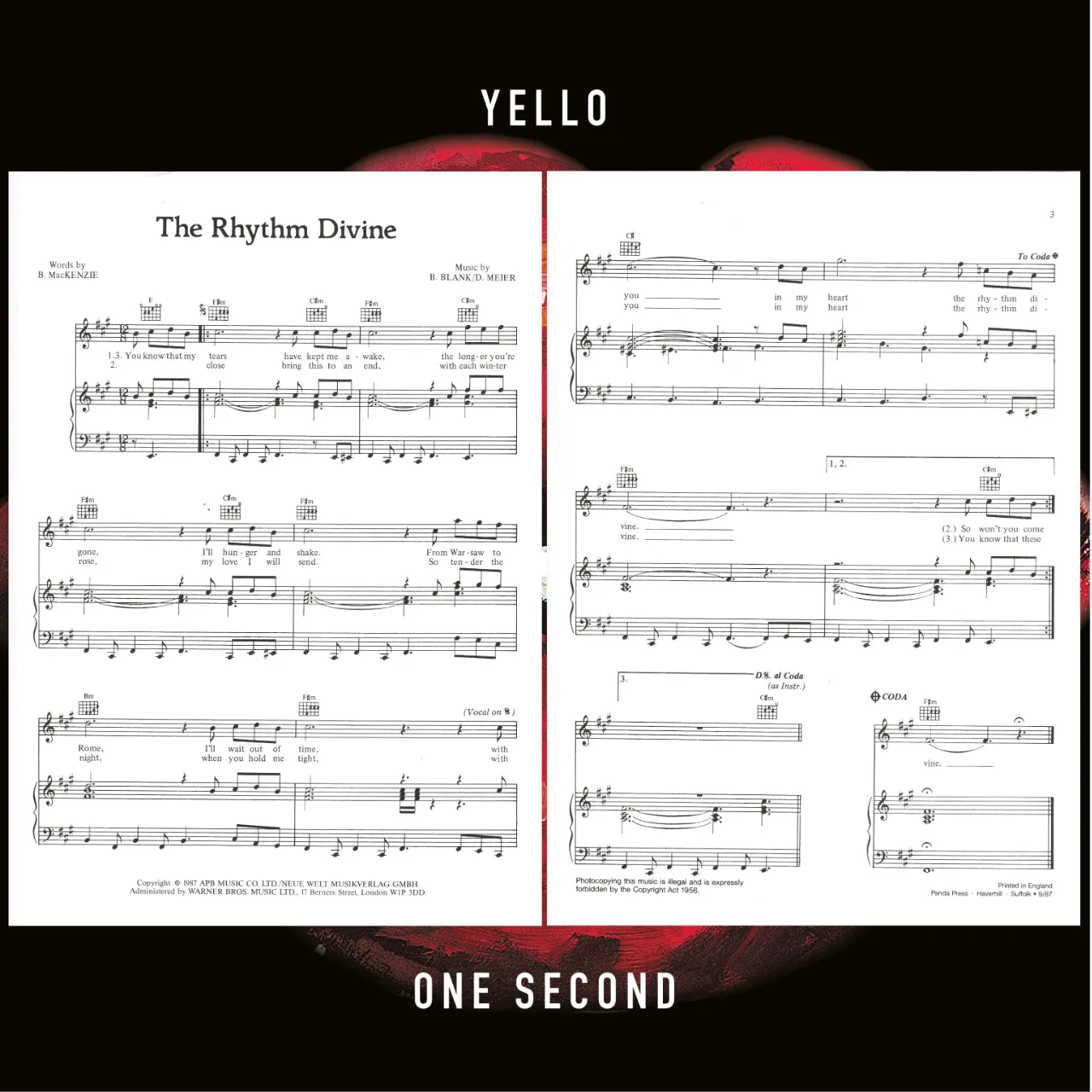 Revox Yello One Second masterband Standard Master CCIR