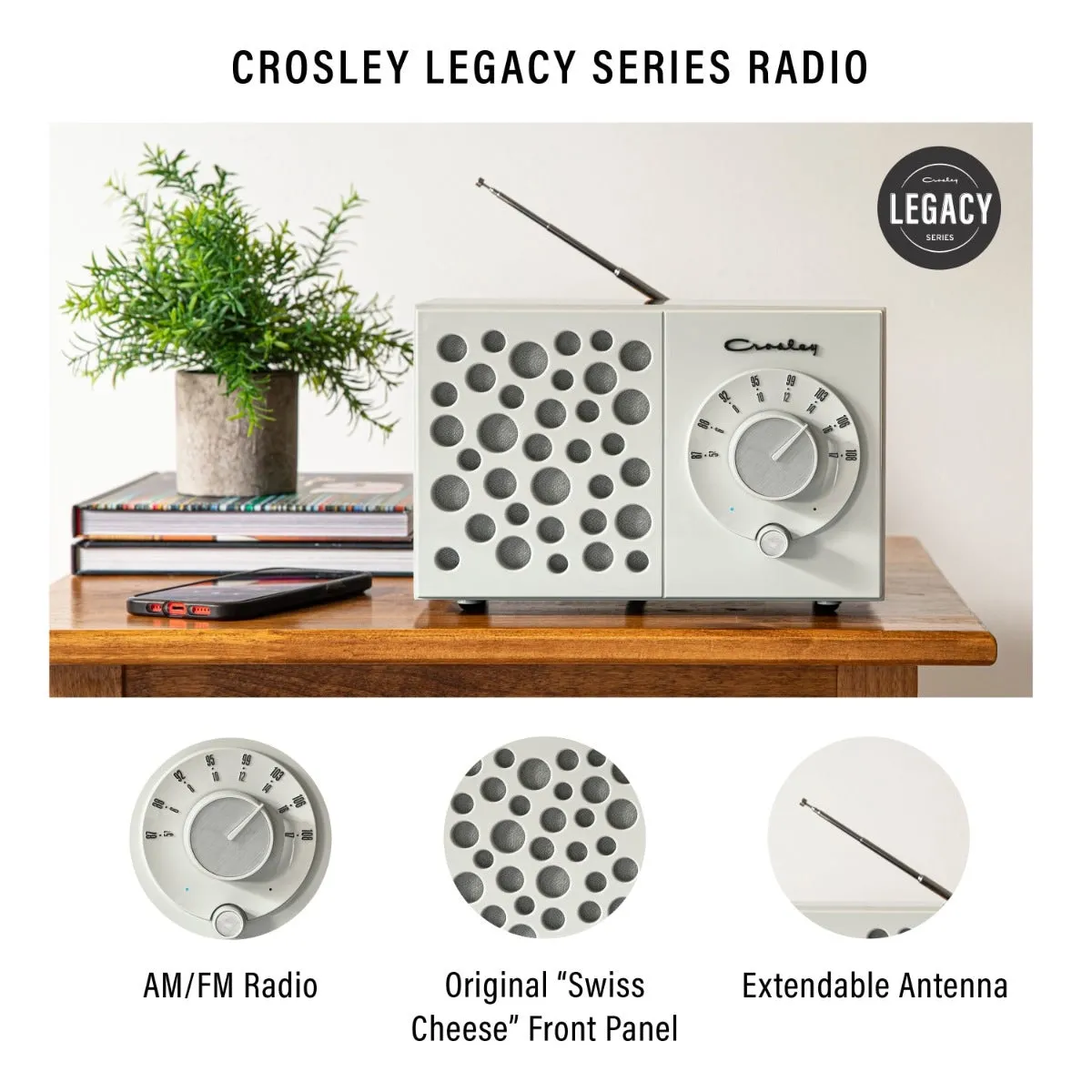 Crosley Maverick radio vit bluetooth